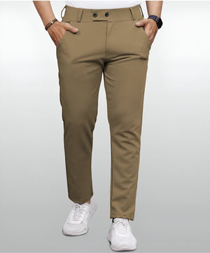 Men's Slim Fit  Trousers – Stretchable & Wrinkle-Resistant Pants for Casual & Office Wear